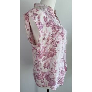 Equipment Femme 100%‎ Silk Sleeveless Floral Print Blouse Sz. Small Style Modele